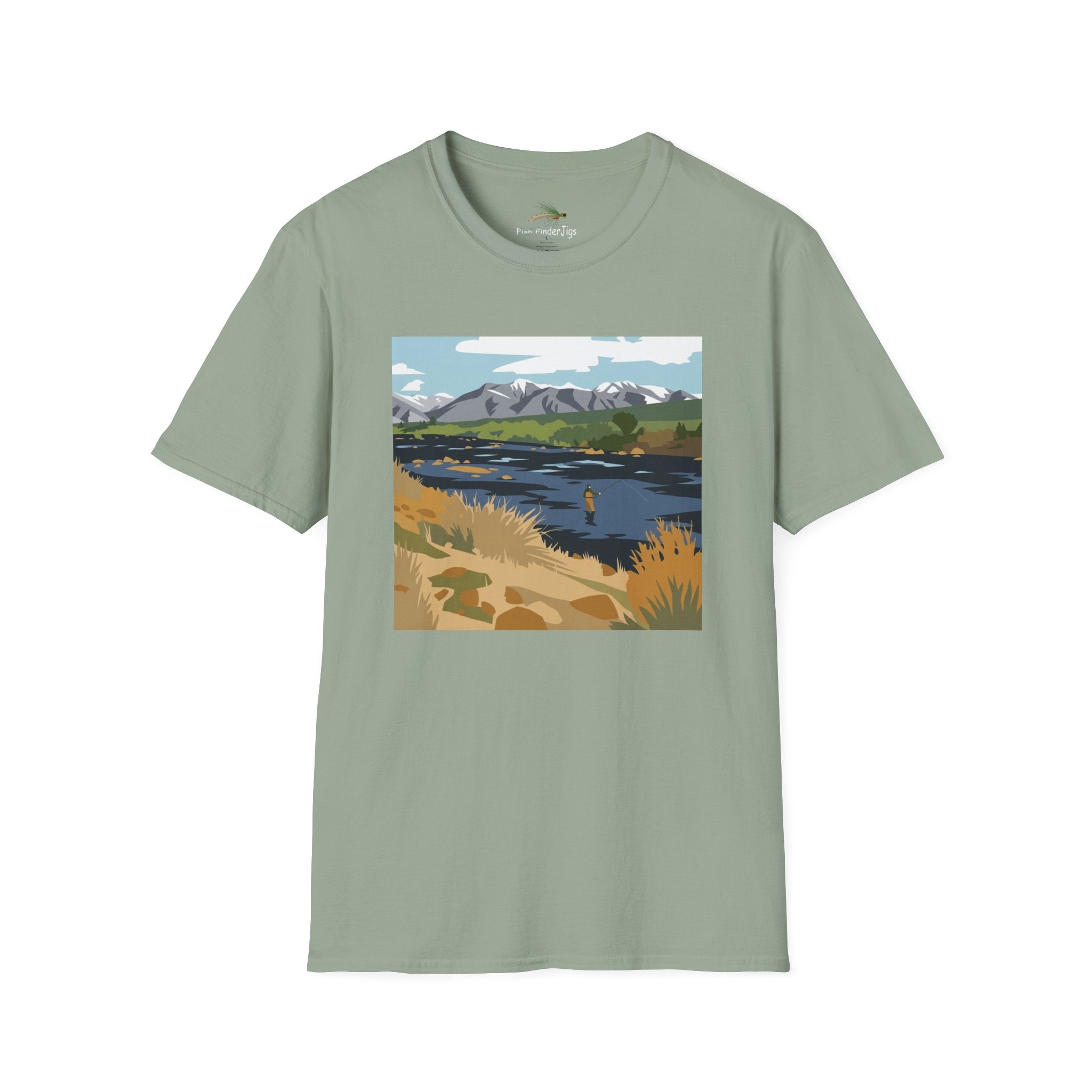 Day Dream River Scene Fly Fishing T-shirt
