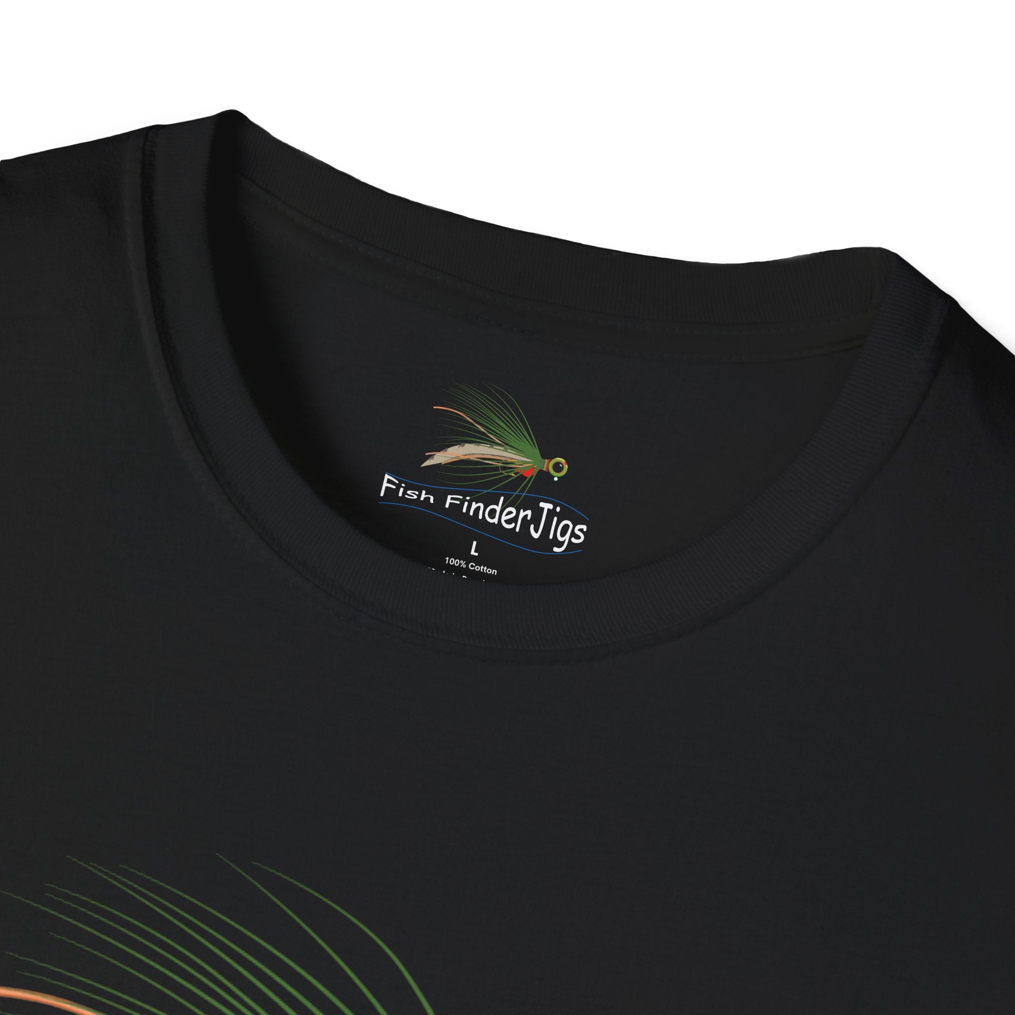 Fish Finder Jigs Logo T-Shirt - BLACK