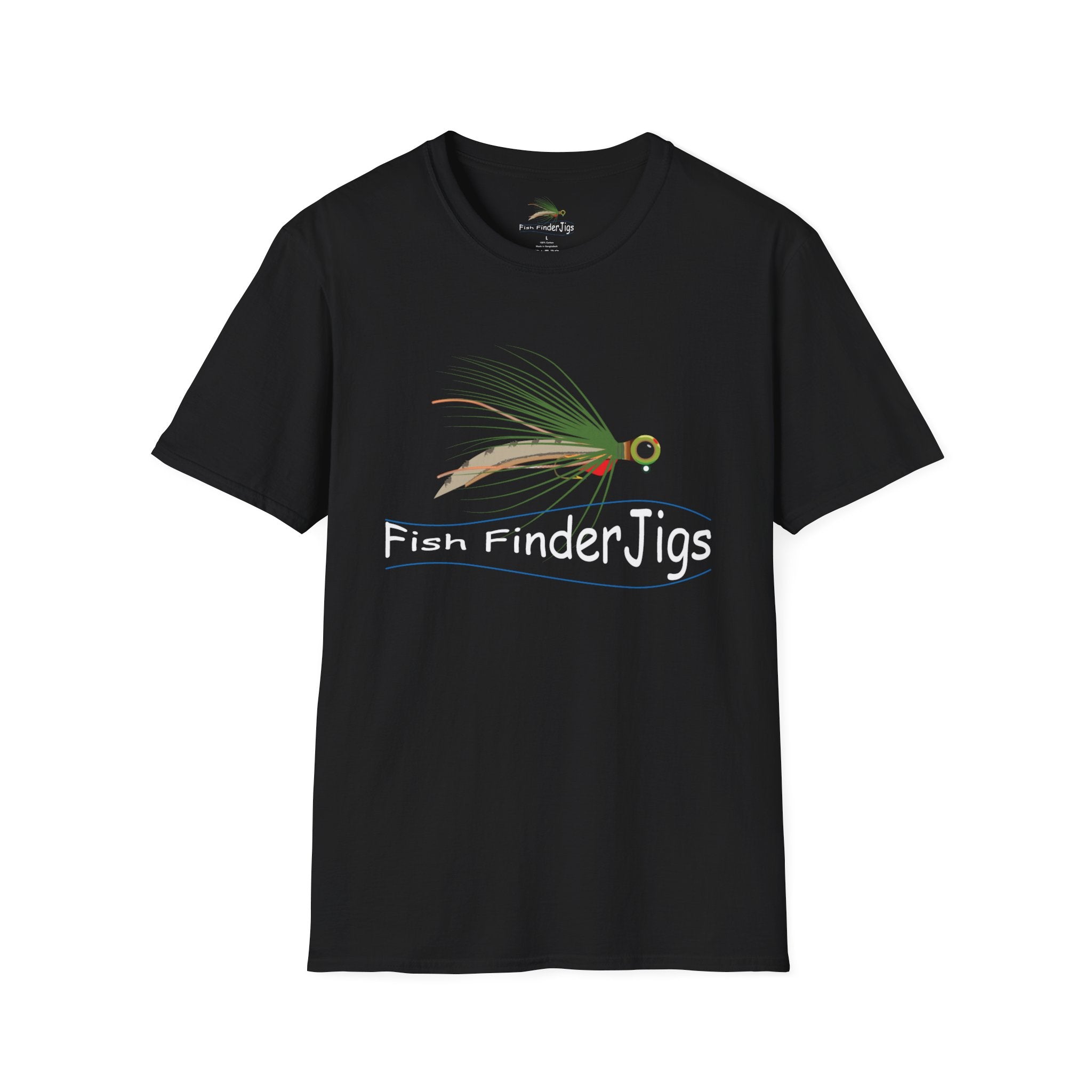 Fish Finder Jigs Logo T-Shirt - BLACK
