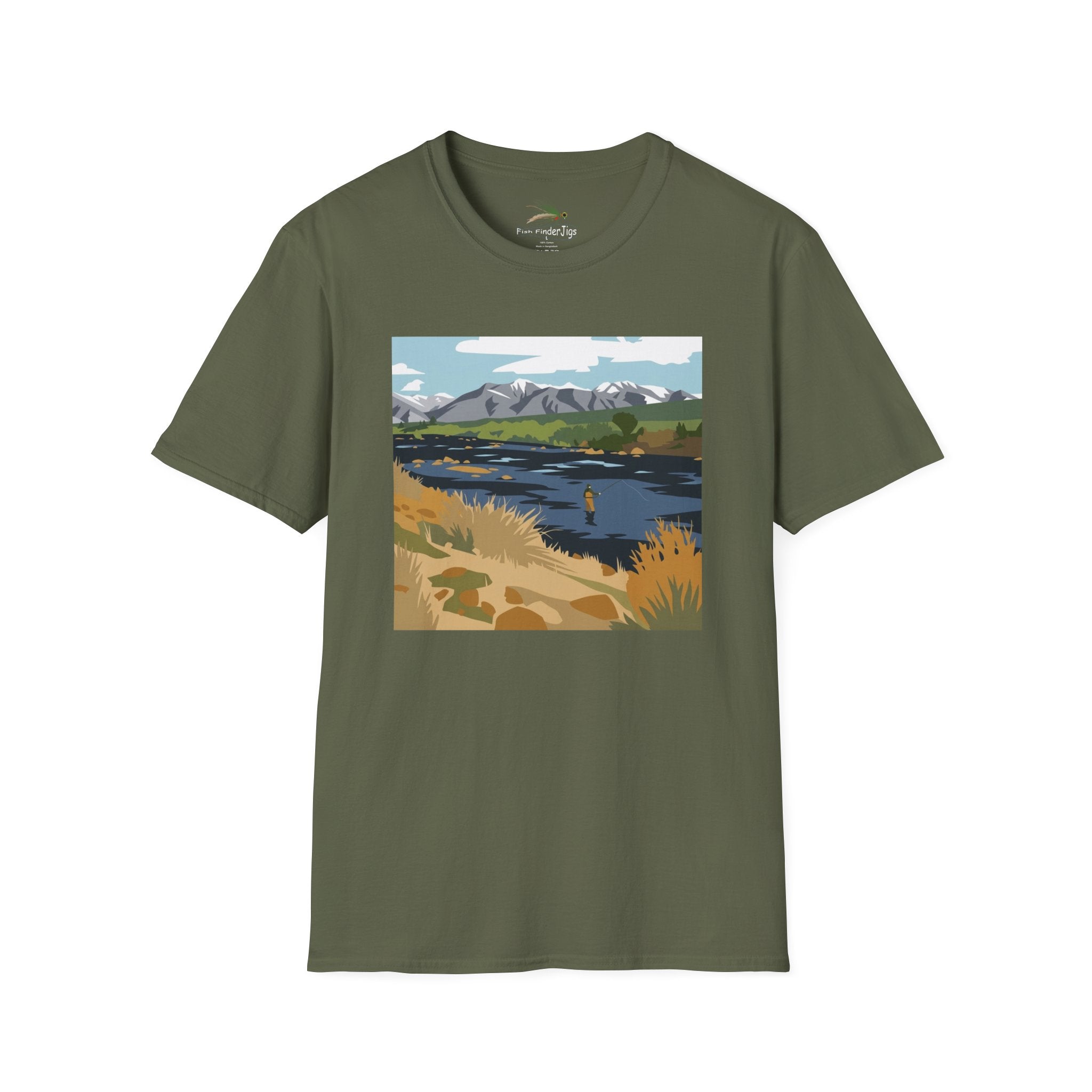 Day Dream River Scene Fly Fishing T-shirt