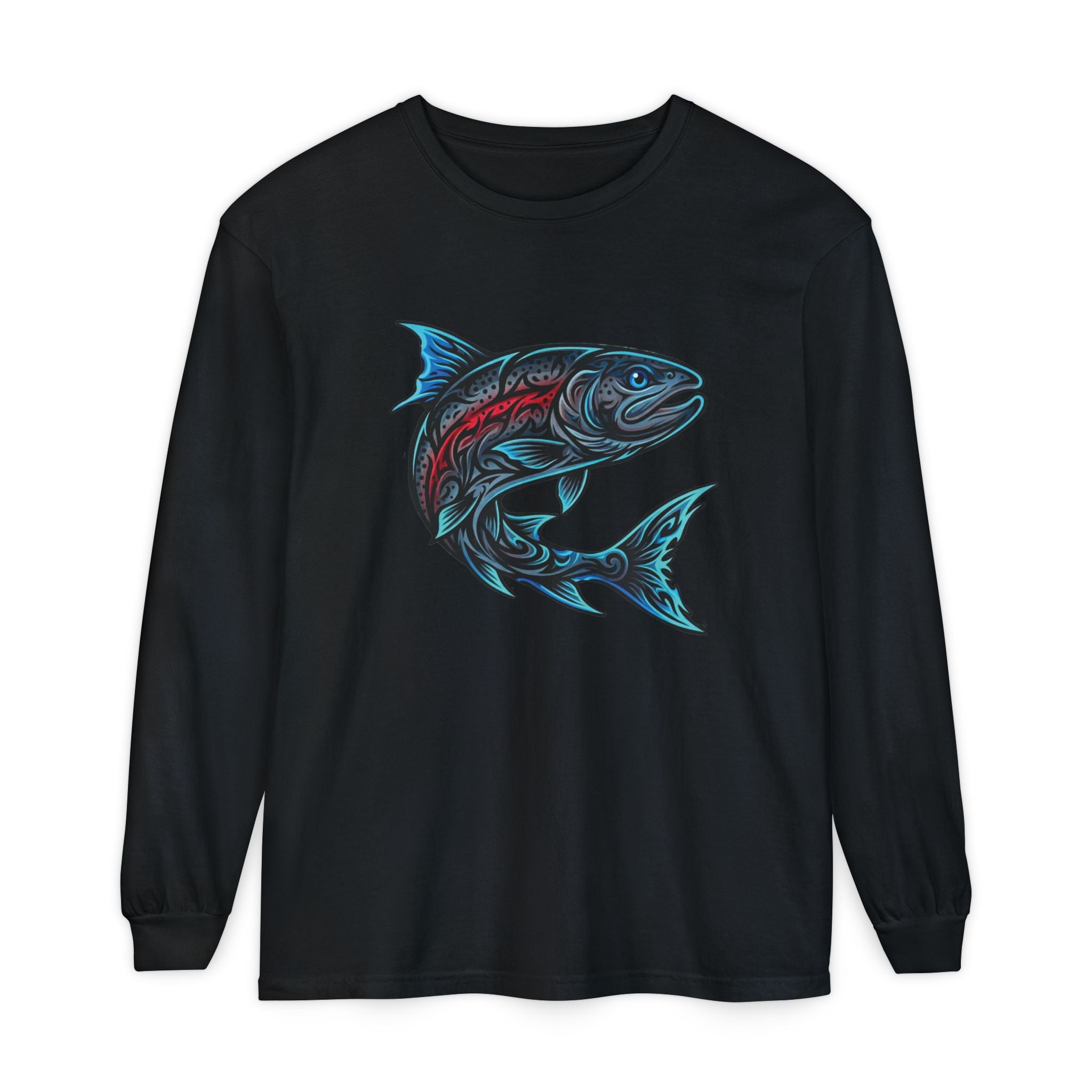 Electric Blue Trout  Long Sleeve T-Shirt