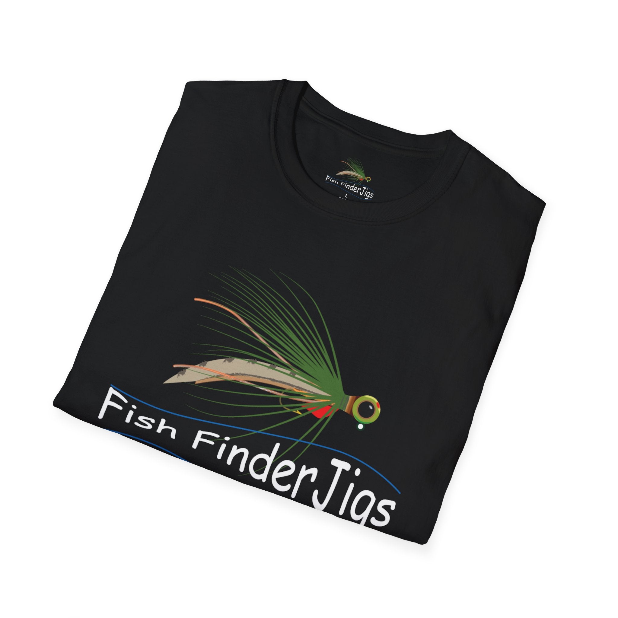 Fish Finder Jigs Logo T-Shirt - BLACK