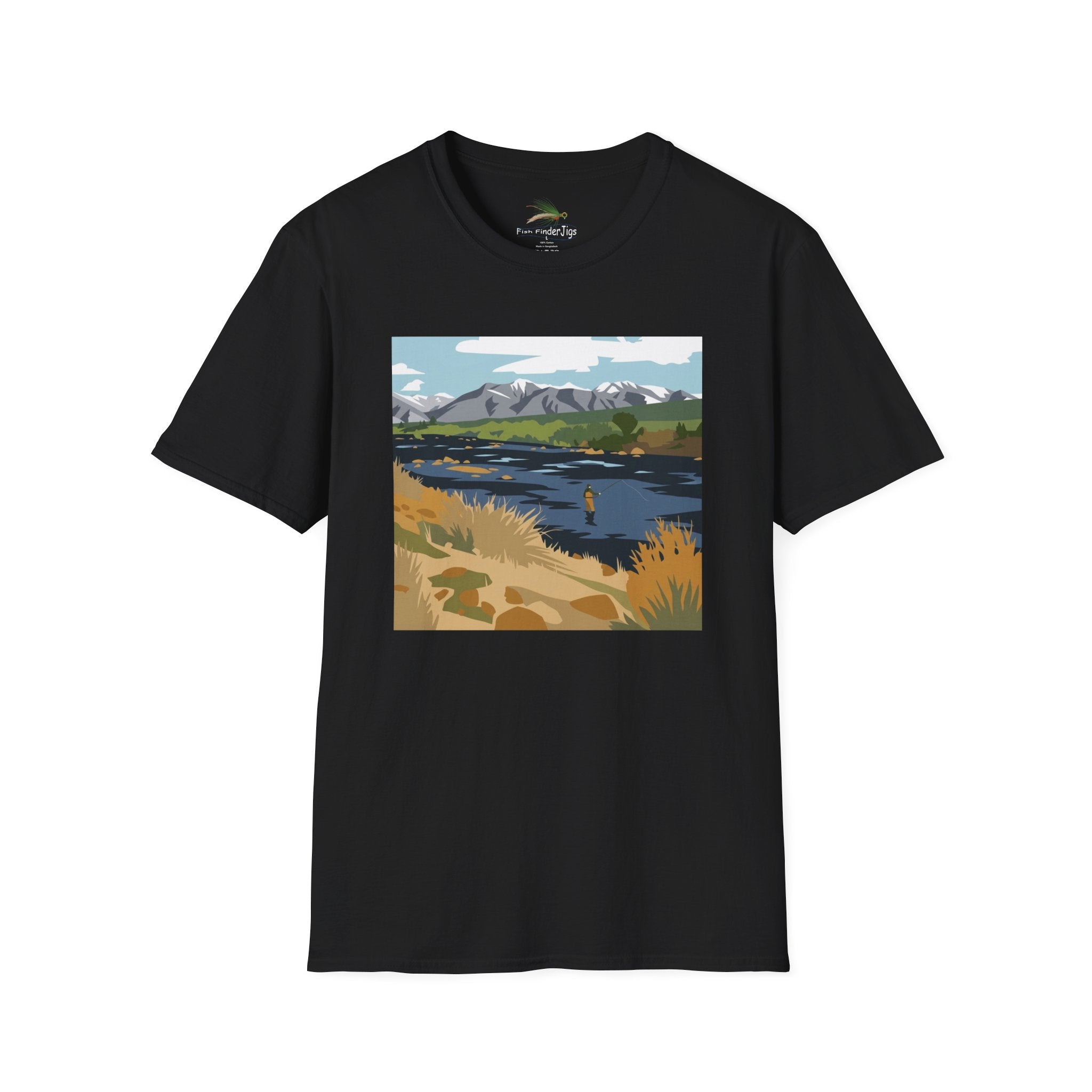 Day Dream River Scene Fly Fishing T-shirt