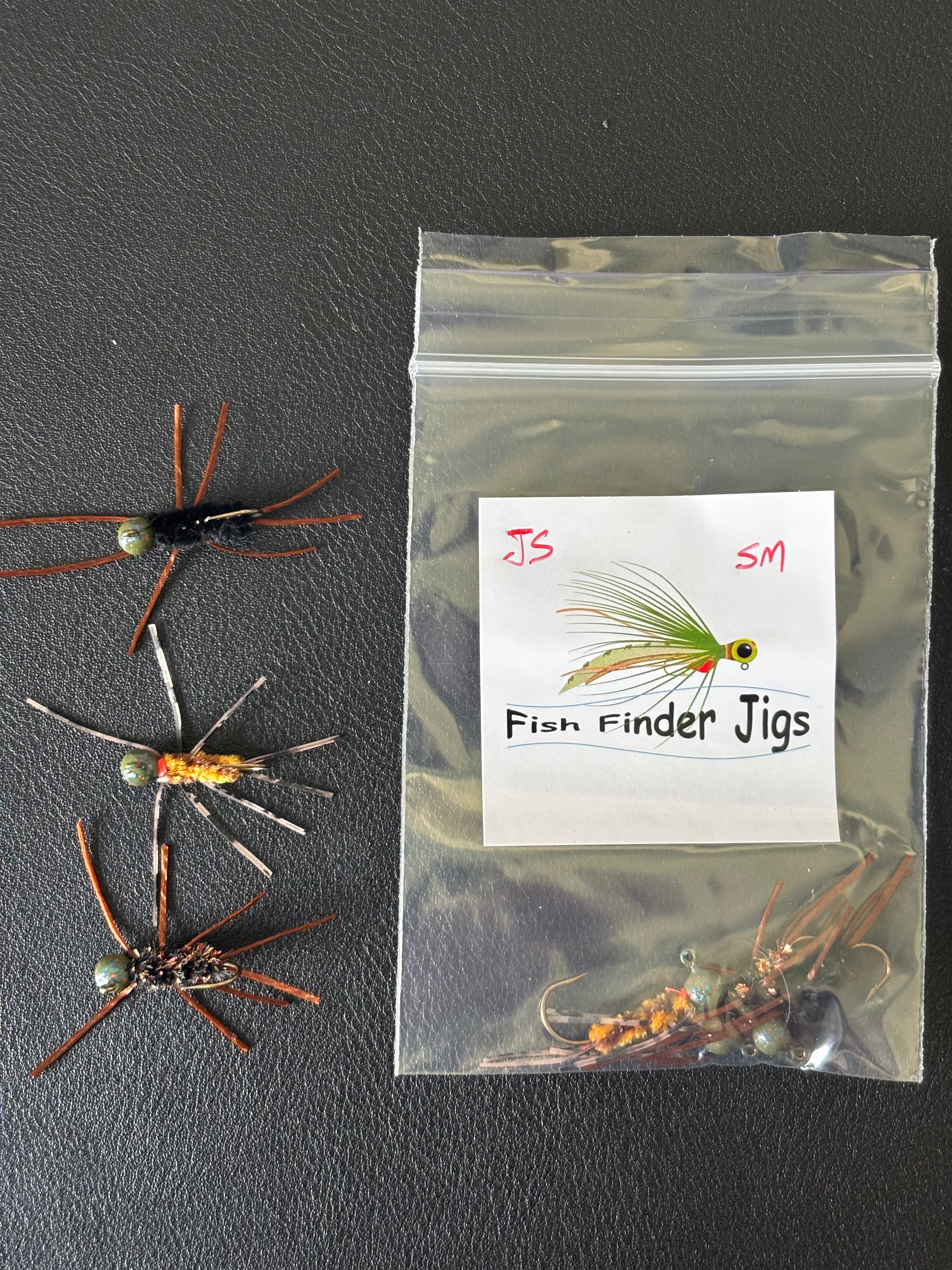 Rubber Leg Jig Stone –  Small - 3 pack