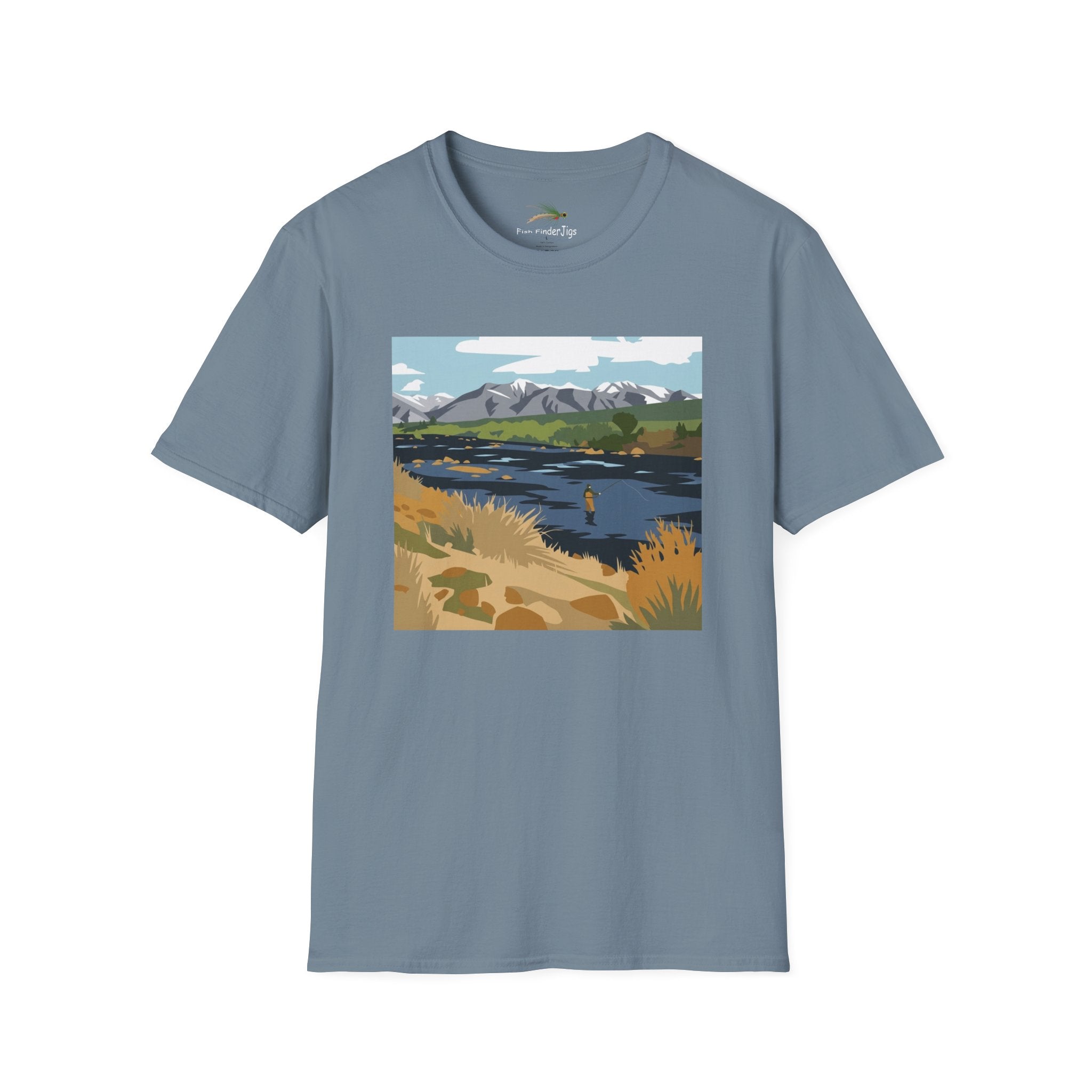 Day Dream River Scene Fly Fishing T-shirt
